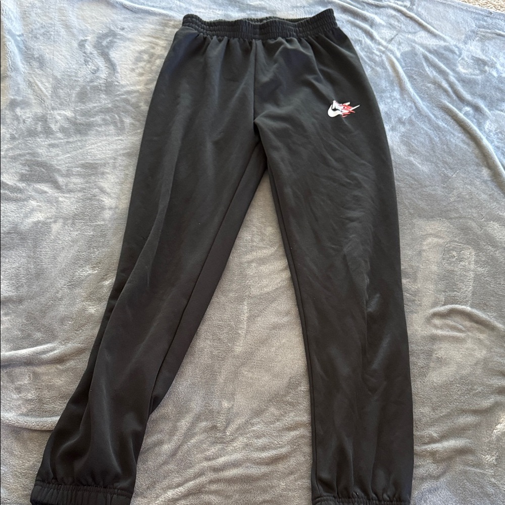 Nike Kids Black Sweatpants with Logo